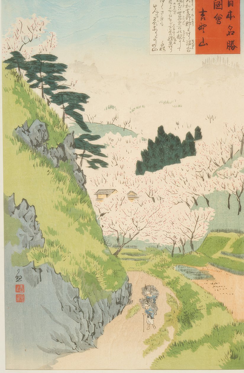 Yoshino-hegy, cseresznyevirág alkotó: Kiyochika Kobayashi