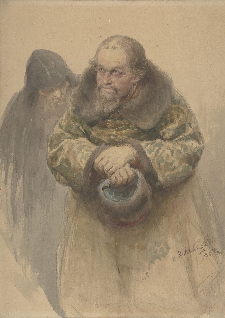 Két orosz férfi, 1904. alkotó: Klavdi Vasilevich Lebedev