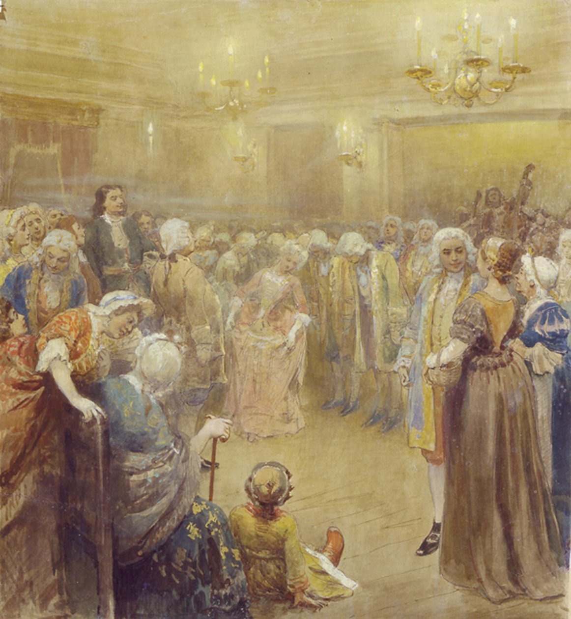 A közgyűlés I. Péter idejében alkotó: Klavdiy Vasilievich Lebedev
