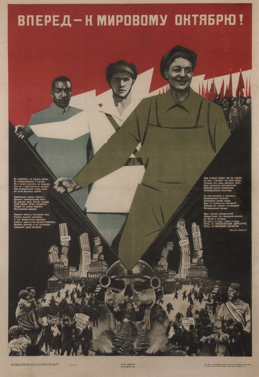 Előre világ október!, 1933 alkotó: Klinch