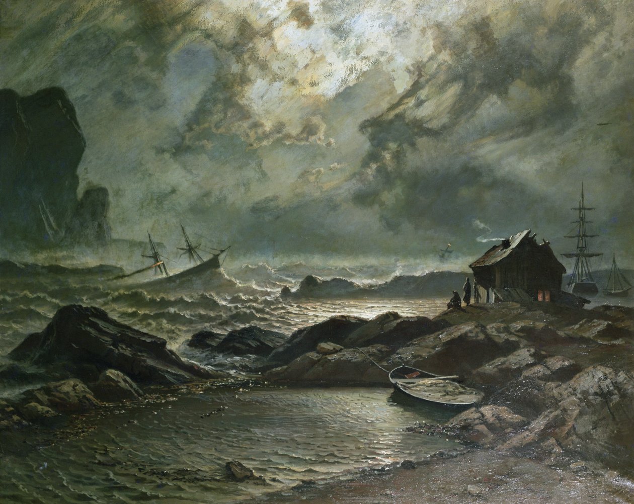 Vihar a norvég tengerparton alkotó: Knud Andreassen Baade