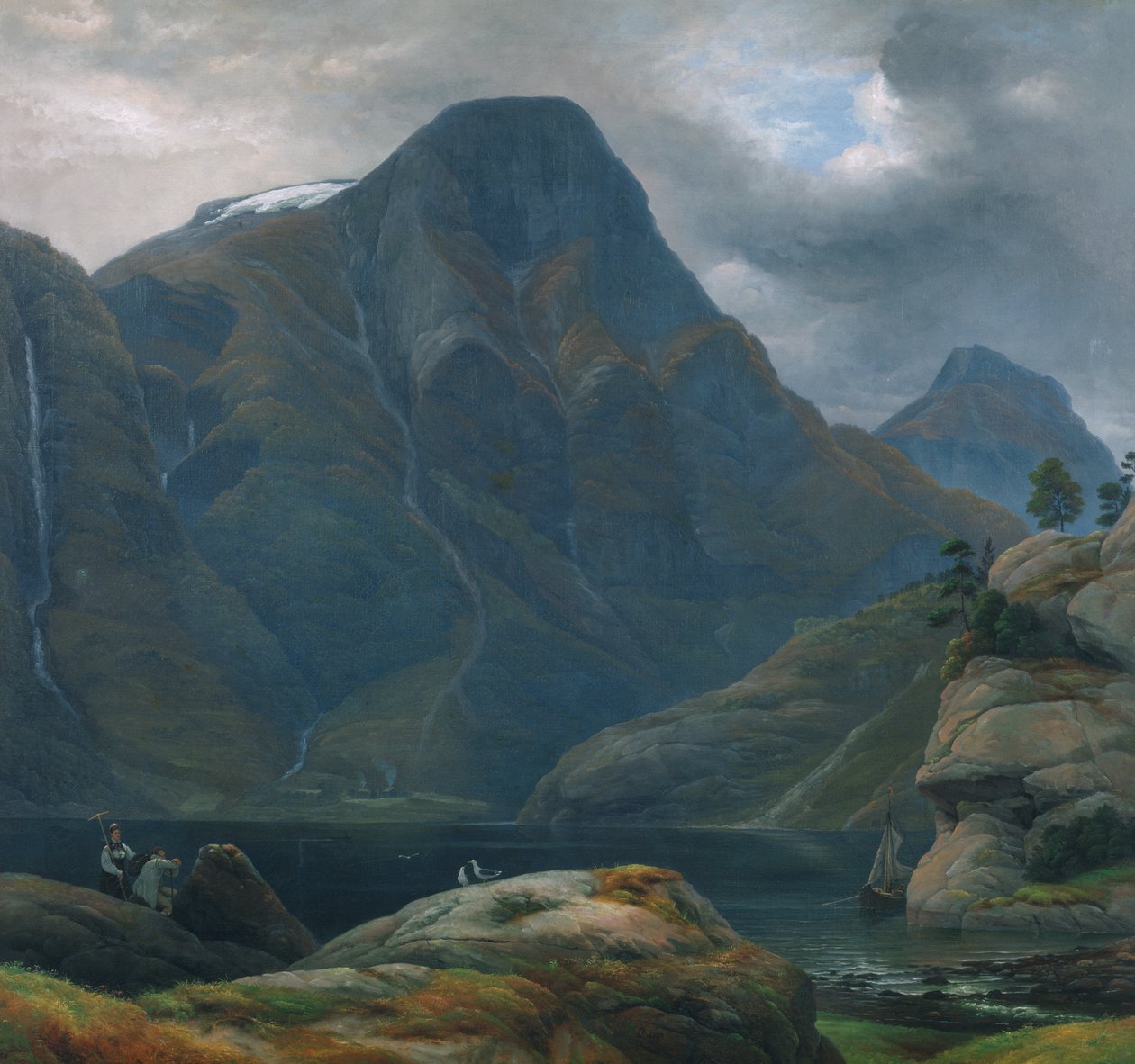 A Nærøyfjordenbe ( fjord) való érkezés alkotó: Knud Andreassen Baade