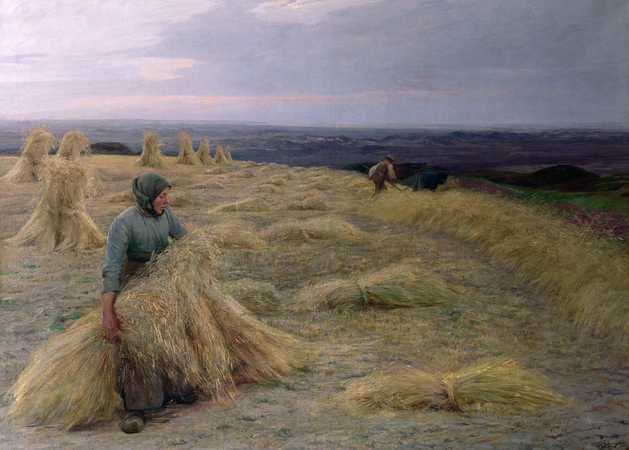 The Harvesters, Svinklov-Viildemosen, Jütland alkotó: Knud Larsen