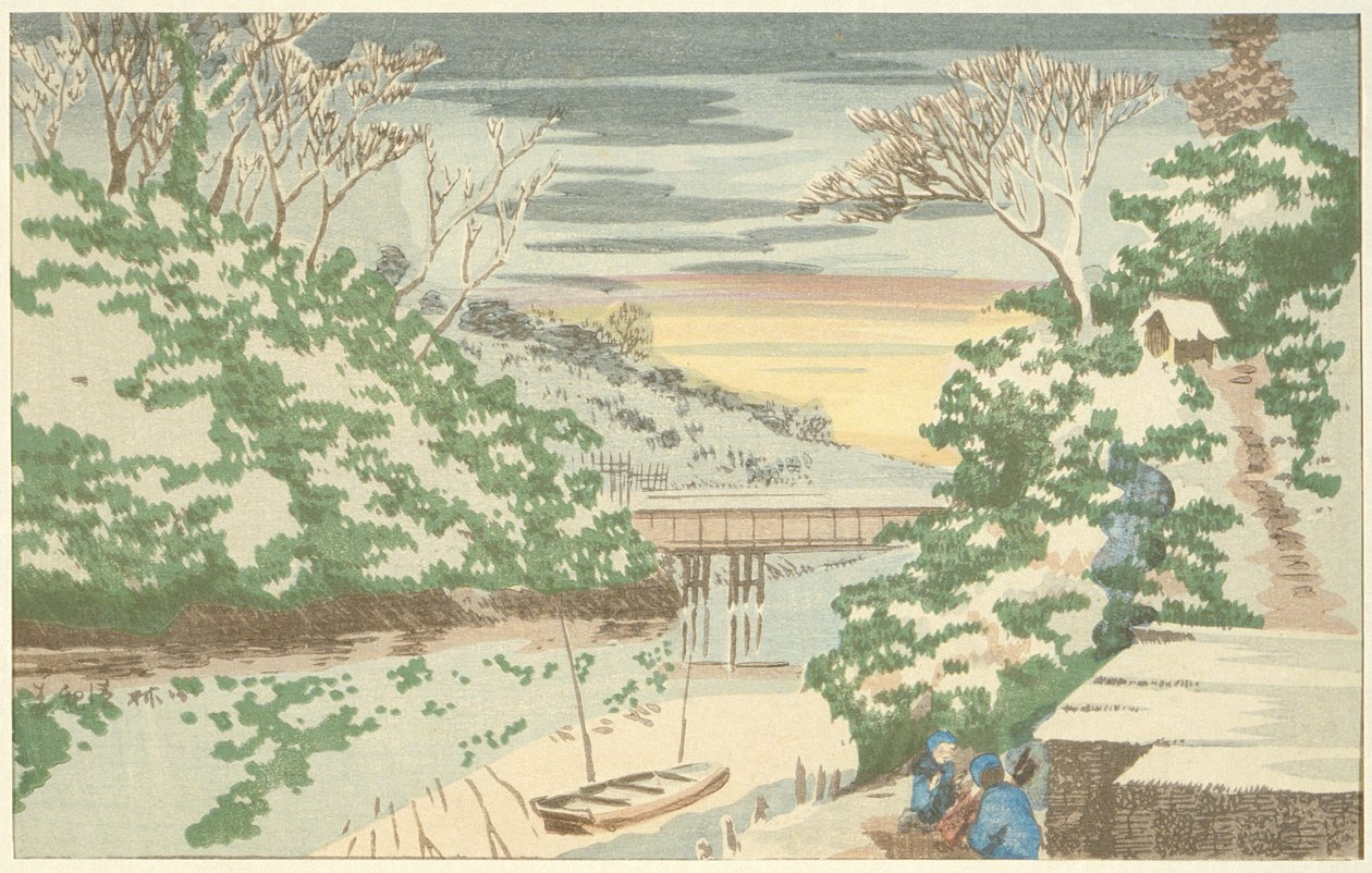 Hó Ochanomizuban alkotó: Kobayashi Kiyochika