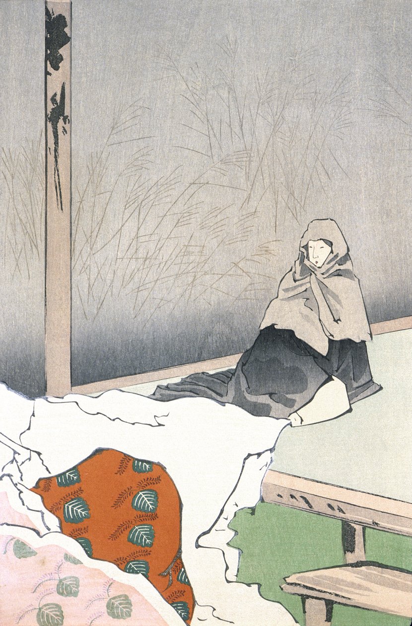 Hotoke Gozen táncosnő Giōjiban alkotó: Kobayashi Kiyochika