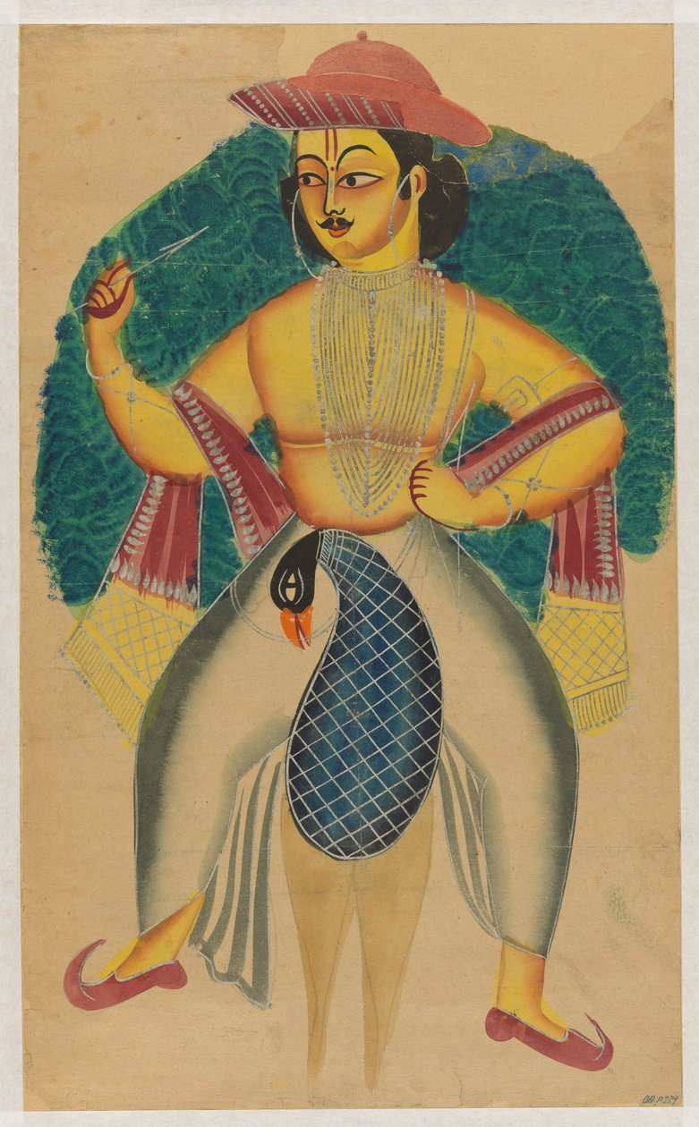 Skanda a páváján alkotó: Kolkata (Calcutta) Kalighat