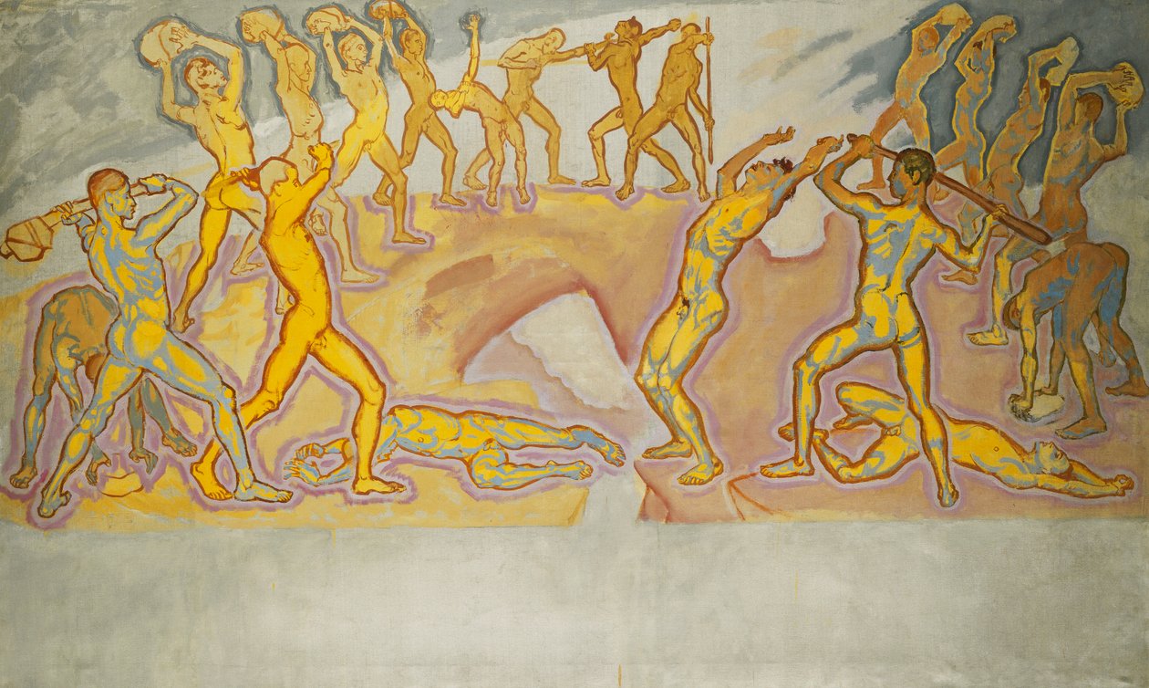 Titánok harca; Titánok csatája, 1913-1915 körül alkotó: Koloman Moser