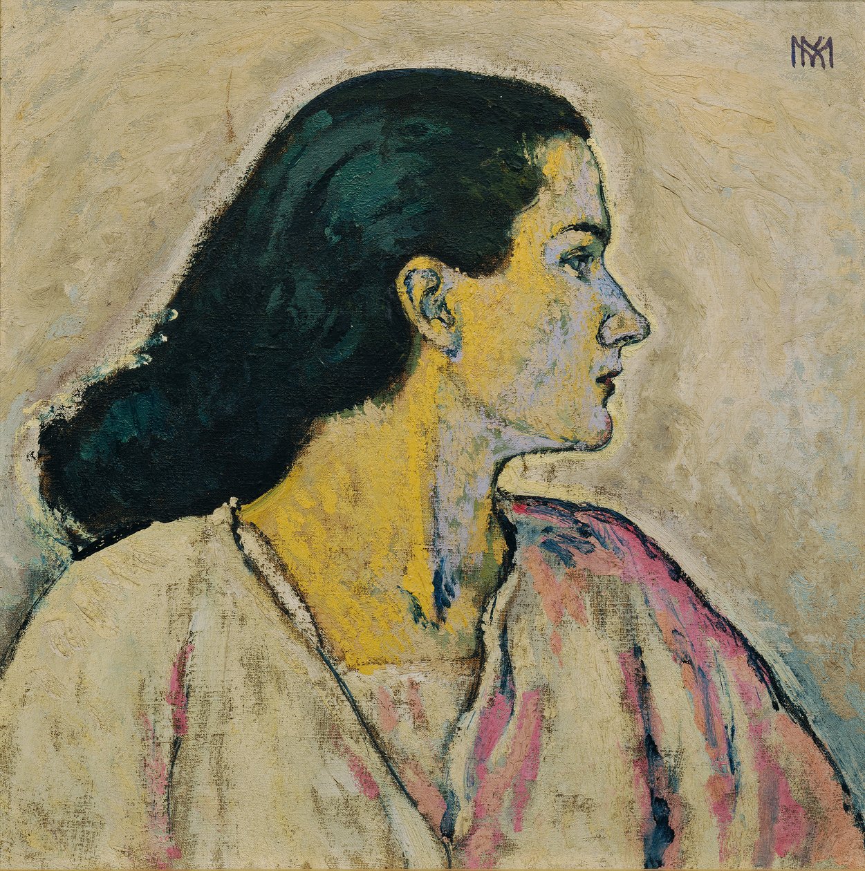 Portré egy nő profiljában alkotó: Koloman Moser