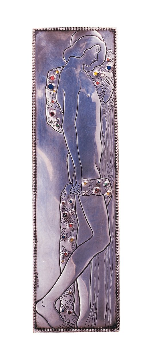 Panel az A Wiener Werkstatte egyszemélyes ágyból, 1904 körül (fém) alkotó: Koloman Moser