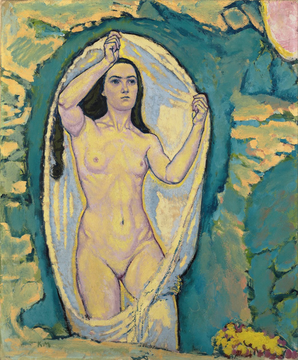 Vénusz a barlangban - Moser, Koloman (1868-1918) - c. 1914 - Olaj, vászon - 75,5x62,7 - Leopold Múzeum, Bécs alkotó: Koloman Moser