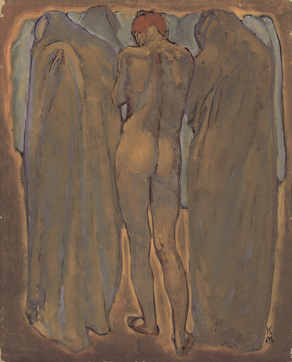 Női akt (olaj, tábla) alkotó: Koloman Moser