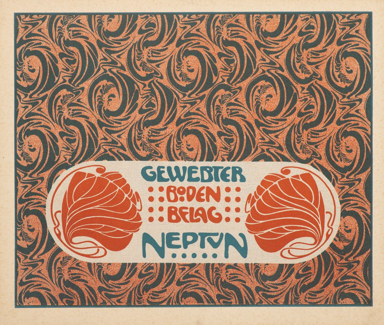 Neptun szőtt padlóburkolat, 1901. alkotó: Koloman Moser