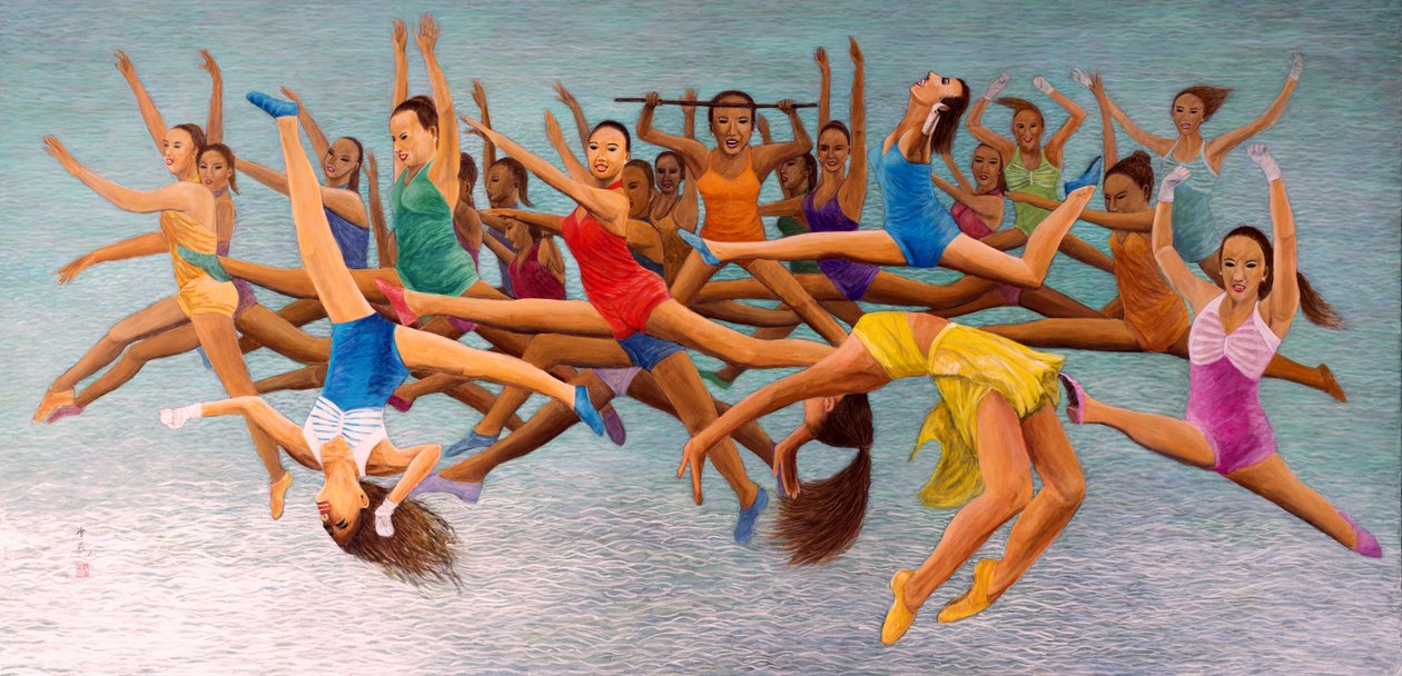 Leaping High, 2014 (keleti gouache rizspapíron) alkotó: Komi Chen