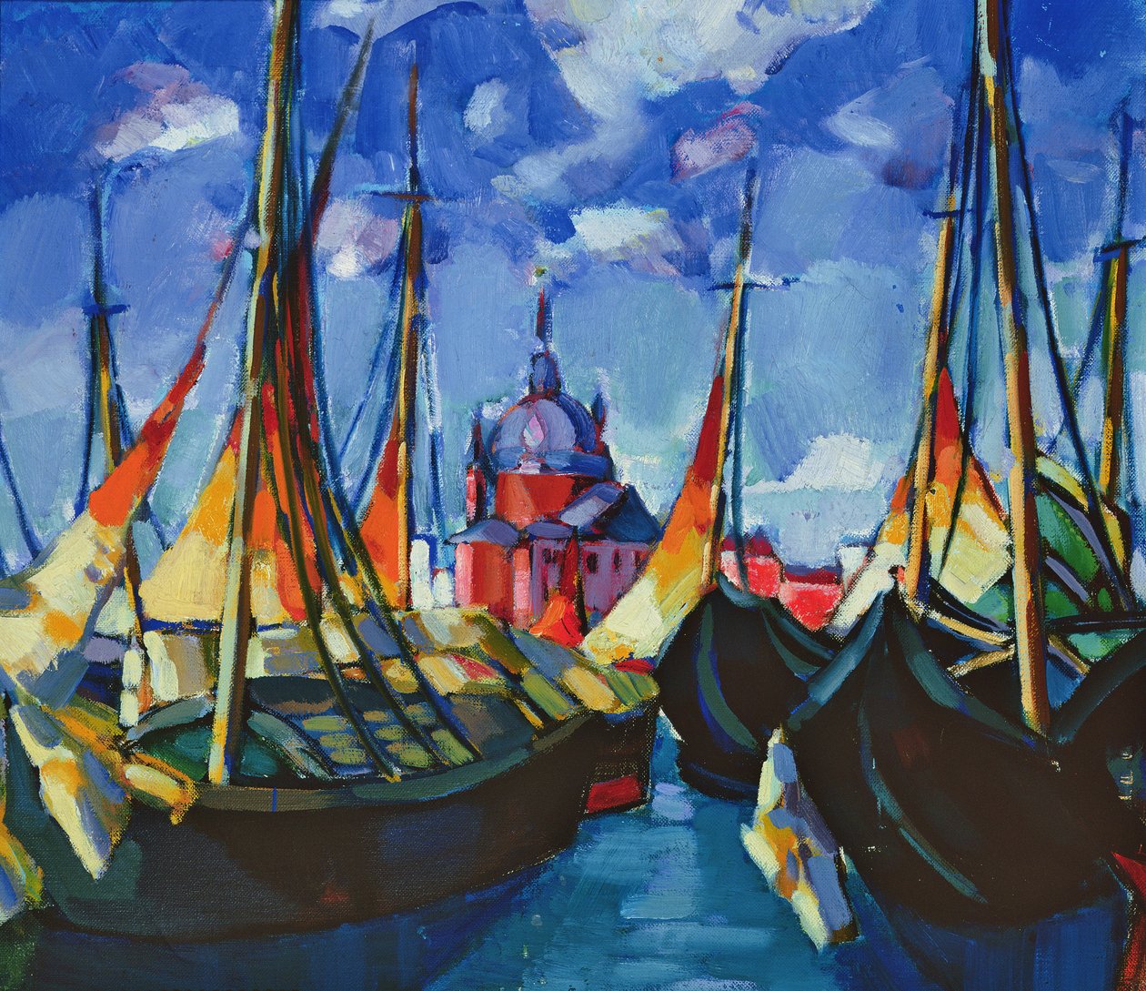 Vitorlás hajók Velencében, 1922-3 alkotó: Konrad Magi