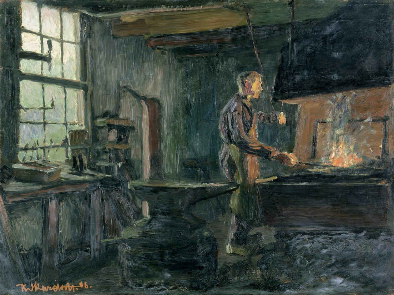 A kovácsműhely, 1906 alkotó: Konrad von Kardorff