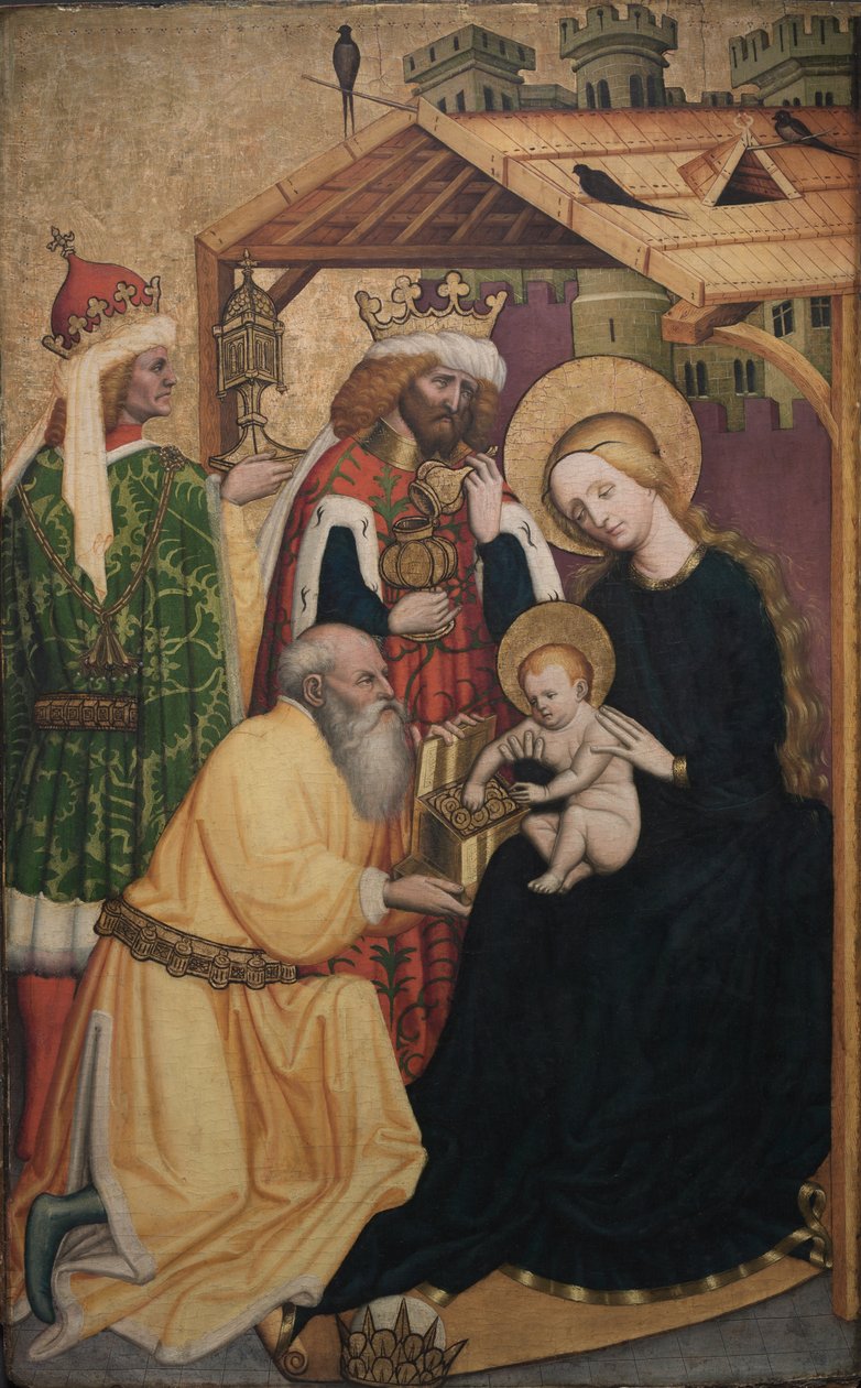 A bölcsek imádása, 1440-es évek eleje (olaj, tábla) alkotó: Konrad Laib