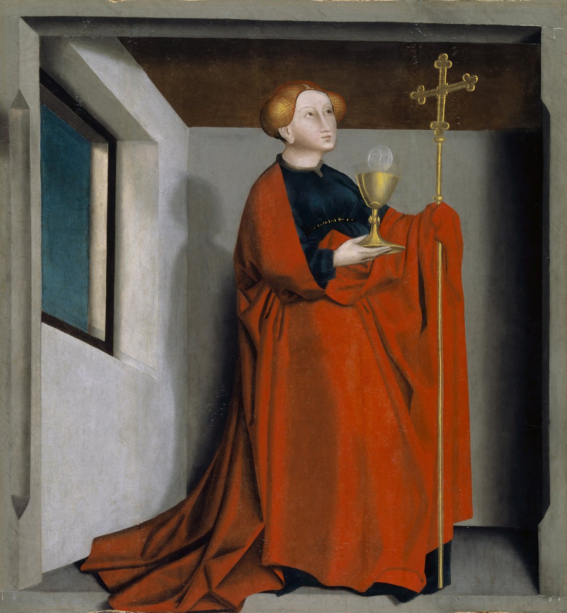 Ecclesia a Heilspiegel-oltárról, 1435 körül (vegyes technika tölgyfatáblán) alkotó: Konrad Witz