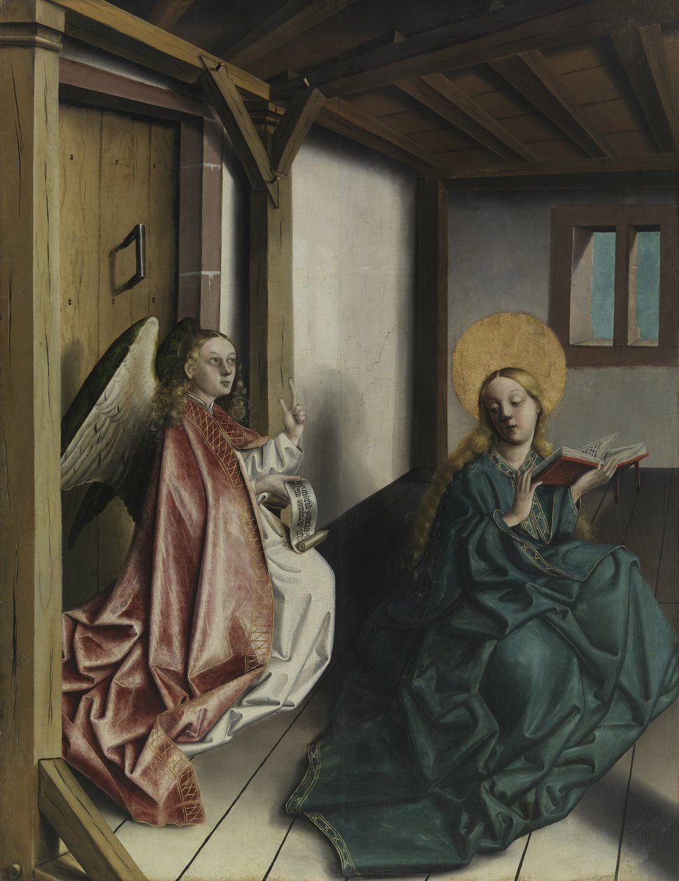 Német: Die Verkündigung an Maria The Annunciation (A kihirdetés) alkotó: Konrad Witz