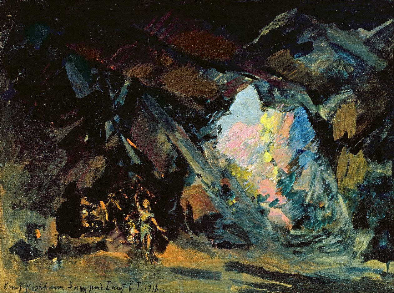Színpadterve R. Wagner „Siegfried” című operájához, 1918 alkotó: Konstantin Alekseevich Korovin