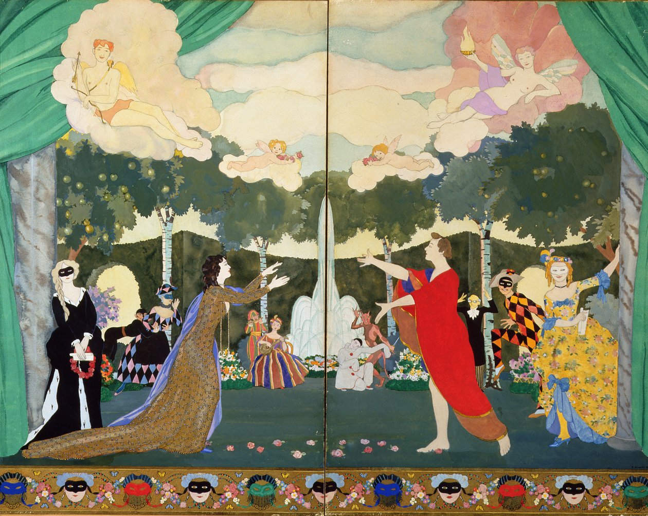 Függönytervezés a moszkvai „Szabad Színház” számára, 1913 alkotó: Konstantin Andreevic Somov