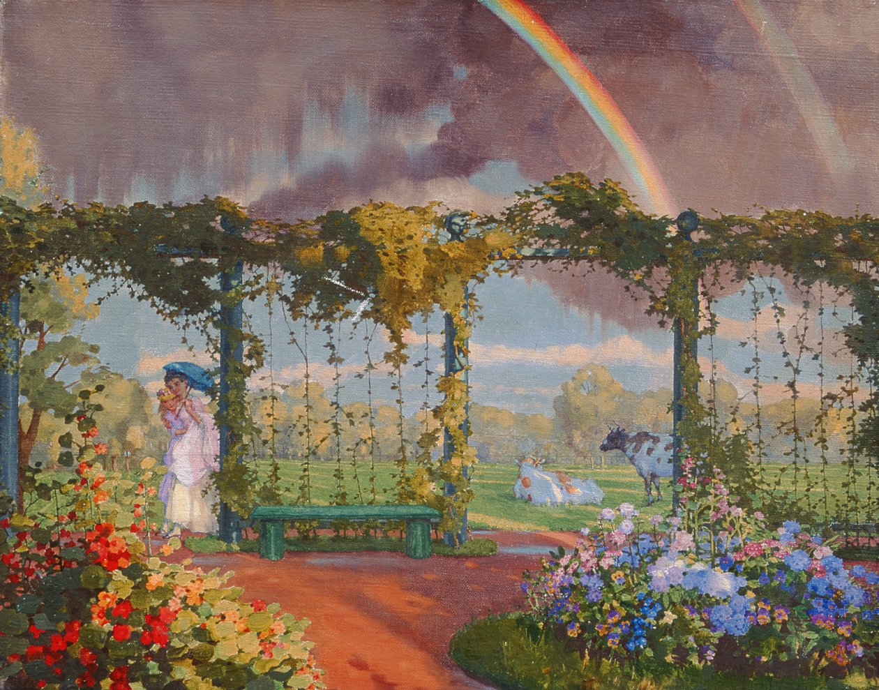 Tájkép szivárvánnyal, 1915 alkotó: Konstantin Andreevic Somov