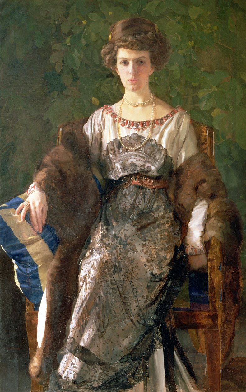 Ewfimia Nosova portréja, 1911 alkotó: Konstantin Andreevic Somov