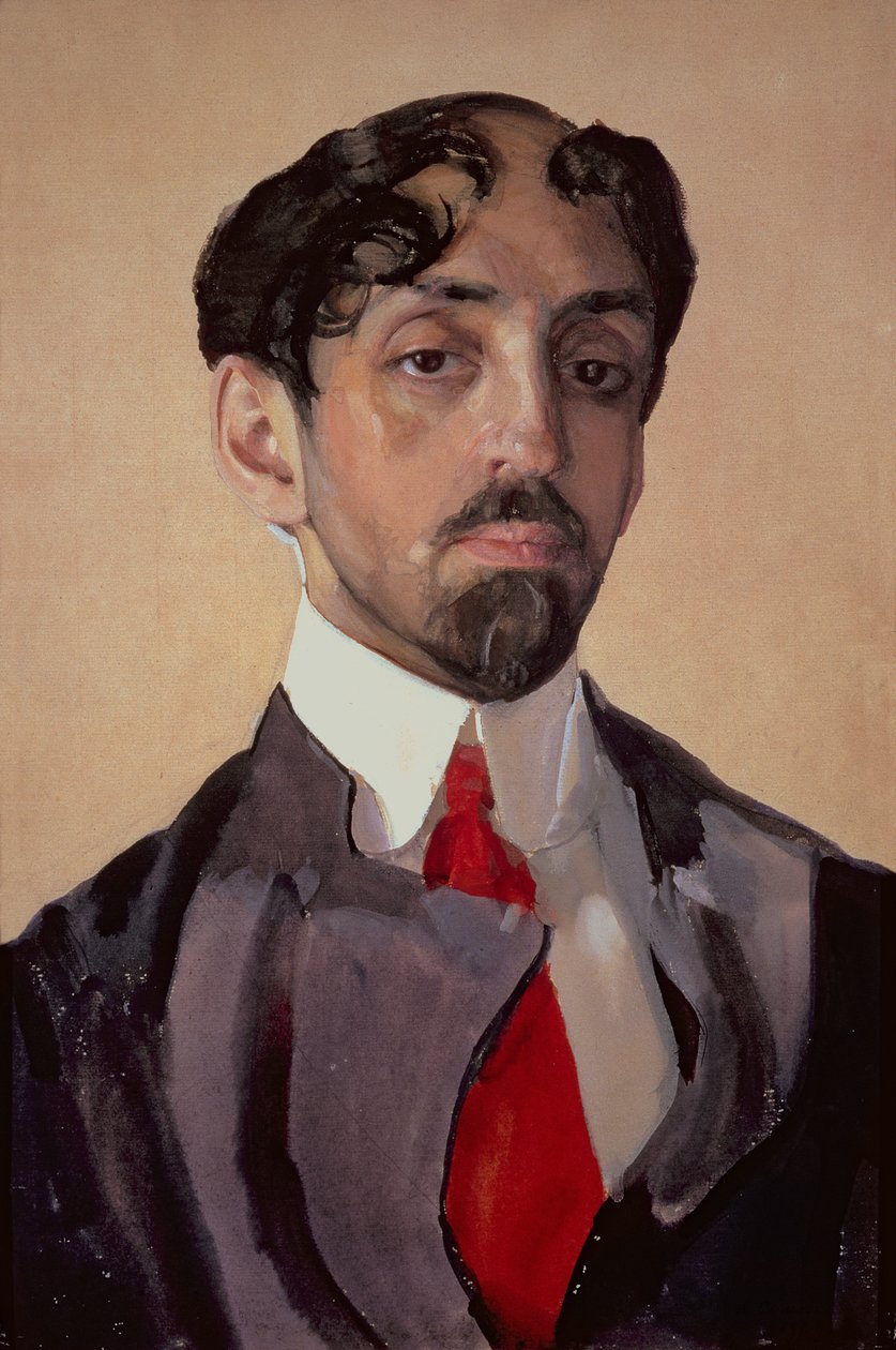 Mihail Kuzmin (1875-1936) portréja, 1909 alkotó: Konstantin Andreevic Somov