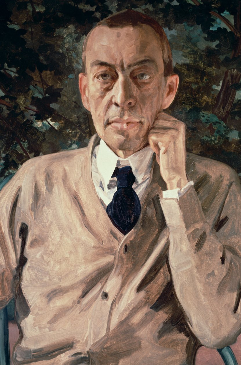 Szergej Vasziljevics Rahmanyinov (1873-1943) zeneszerző portréja 1925 alkotó: Konstantin Andreevic Somov