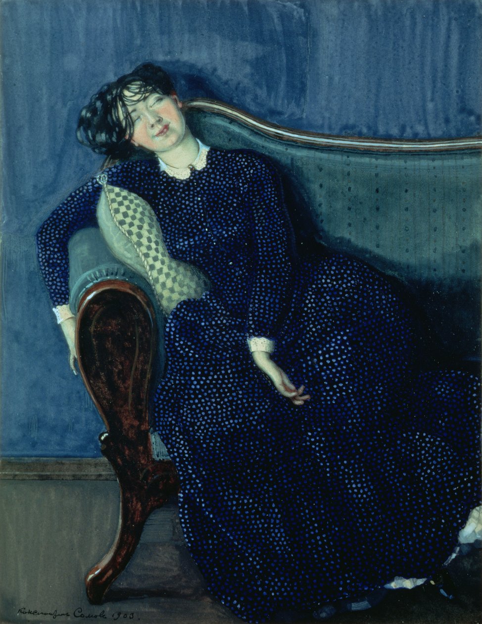 Alvó nő kékben, 1903 alkotó: Konstantin Andreevic Somov