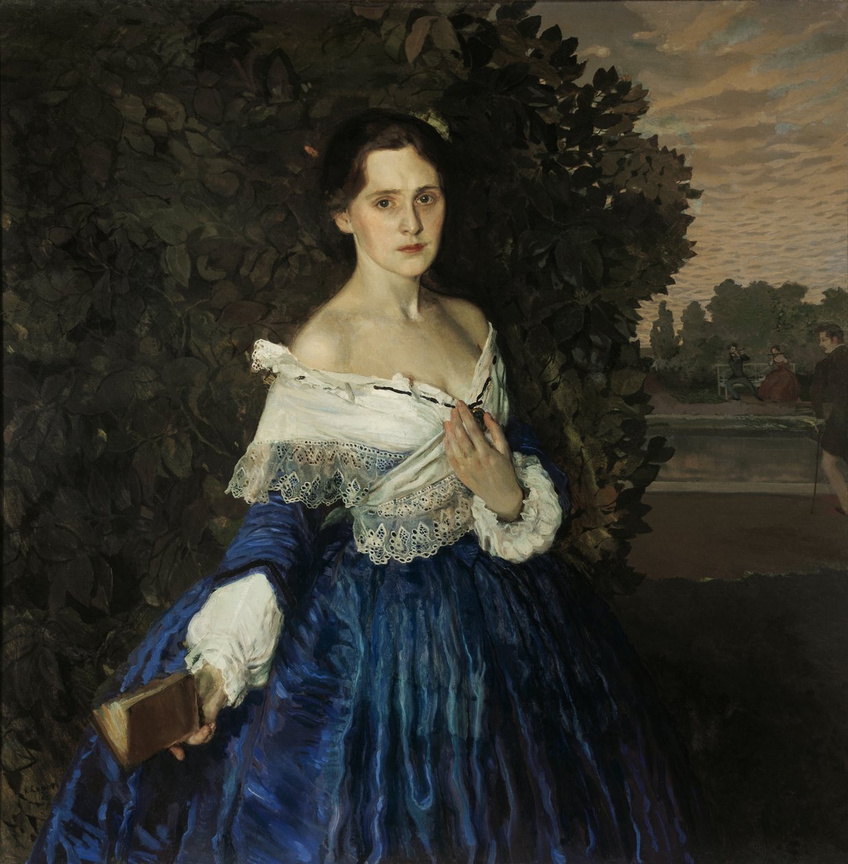 Hölgy kékben. Ye.M. portréja Martynova alkotó: Konstantin Andreevic Somov