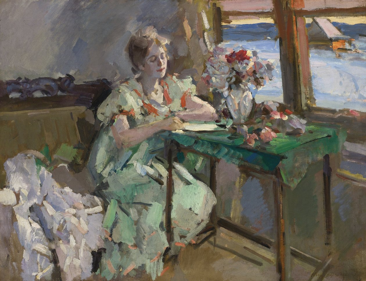 Az ablaknál, 1918 alkotó: Konstantin Alekseevich Korovin