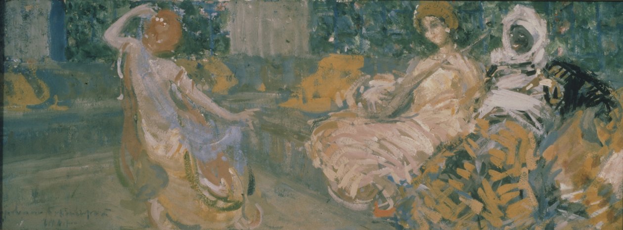 Illusztráció A. Puskin A Bahçesaray szökőkút című verséhez, 1907 alkotó: Konstantin Alekseevich Korovin