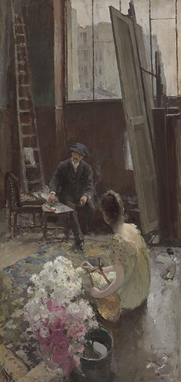 A Művész Stúdióban alkotó: Konstantin Alekseevich Korovin