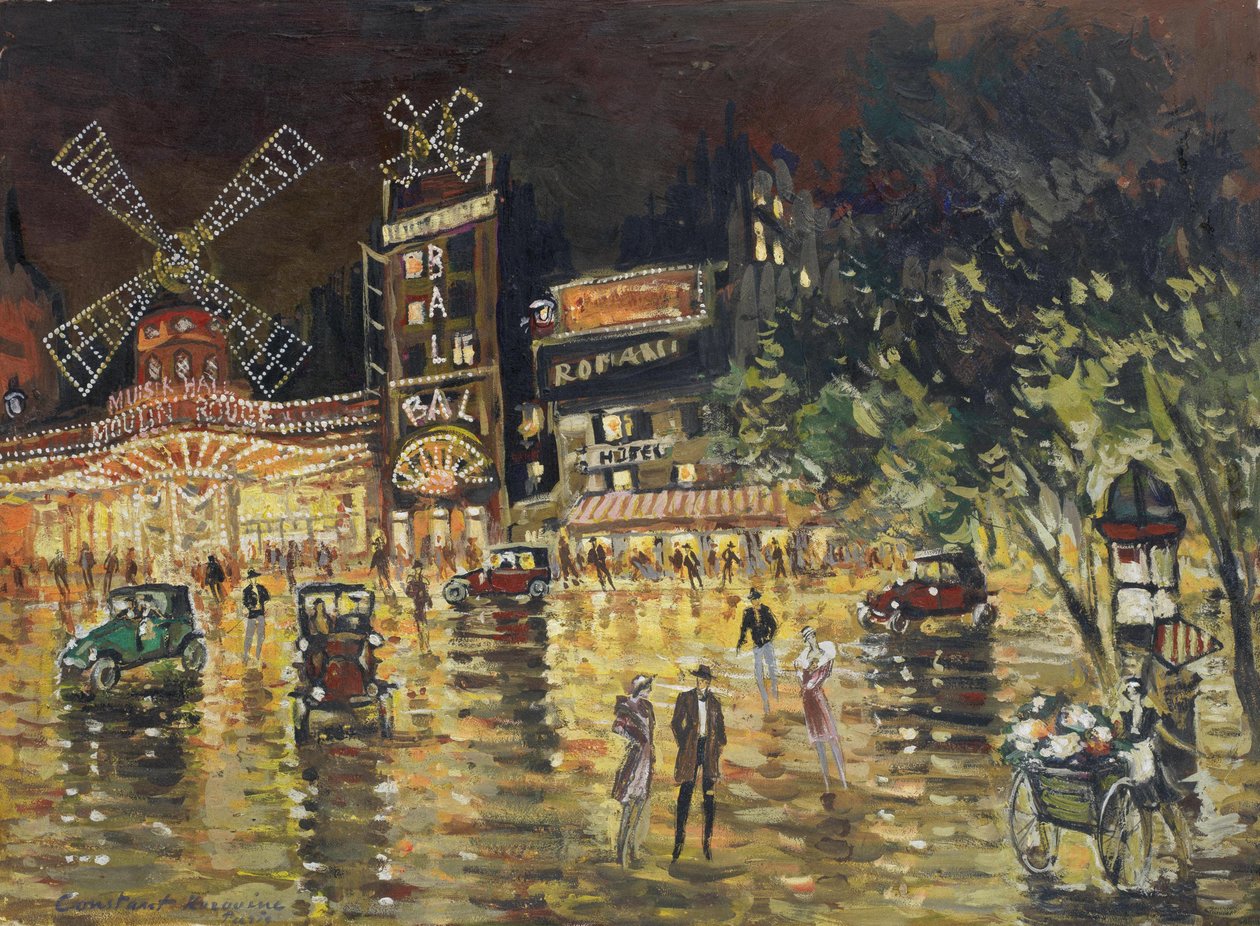 Le Moulin Rouge – Konsztantyin Alekszejevics Korovin (1861-1939). Olaj, karton. Mérete: 40,5x55,6 cm. Magángyűjtemény alkotó: Konstantin Alekseevich Korovin