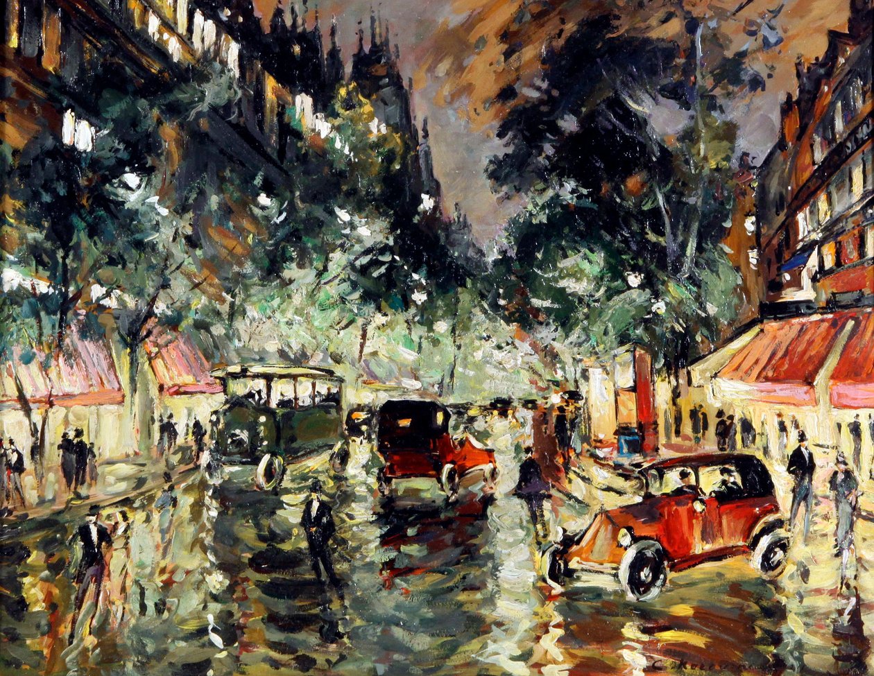 Esős éjszaka Párizsban Korovin, Konsztantyin Alekszejevics (Konsztantin Korovin) (1861-1939) alkotó: Konstantin Alekseevich Korovin