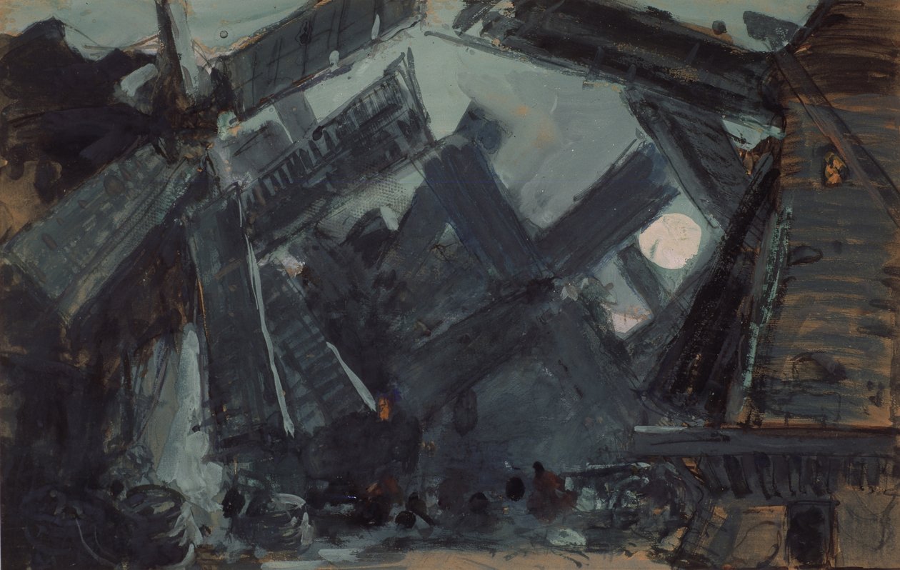 Színpadterve L. Minkus Don Quijote című balettjéhez, 1900 alkotó: Konstantin Alekseevich Korovin