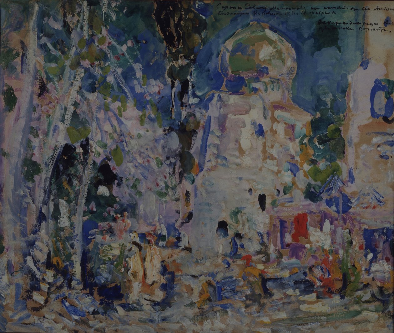 Színpadterve F. Hartman Skarlát Pimpernel című balettjéhez, 1911 alkotó: Konstantin Alekseevich Korovin