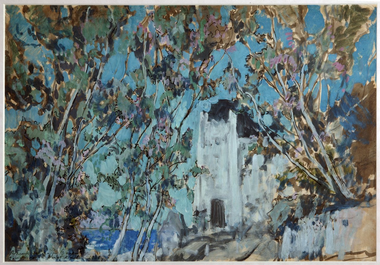 Színpadterv M. Glinka Ruslan és Ljudmila című operájához, 1906 alkotó: Konstantin Alekseevich Korovin