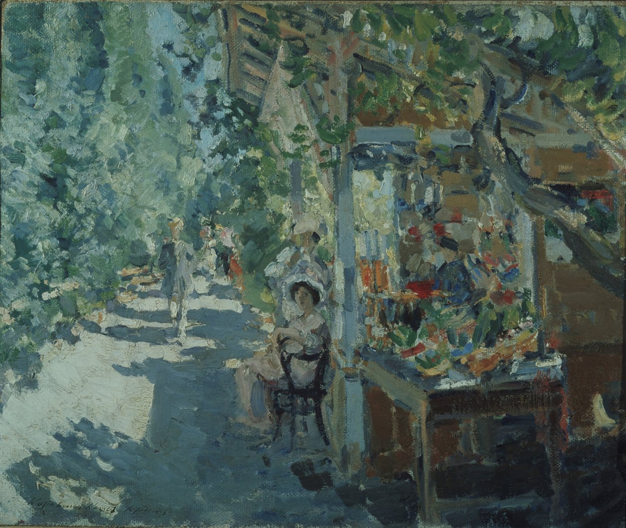 A Krím. Gyümölcsbolt, 1913 alkotó: Konstantin Alekseevich Korovin