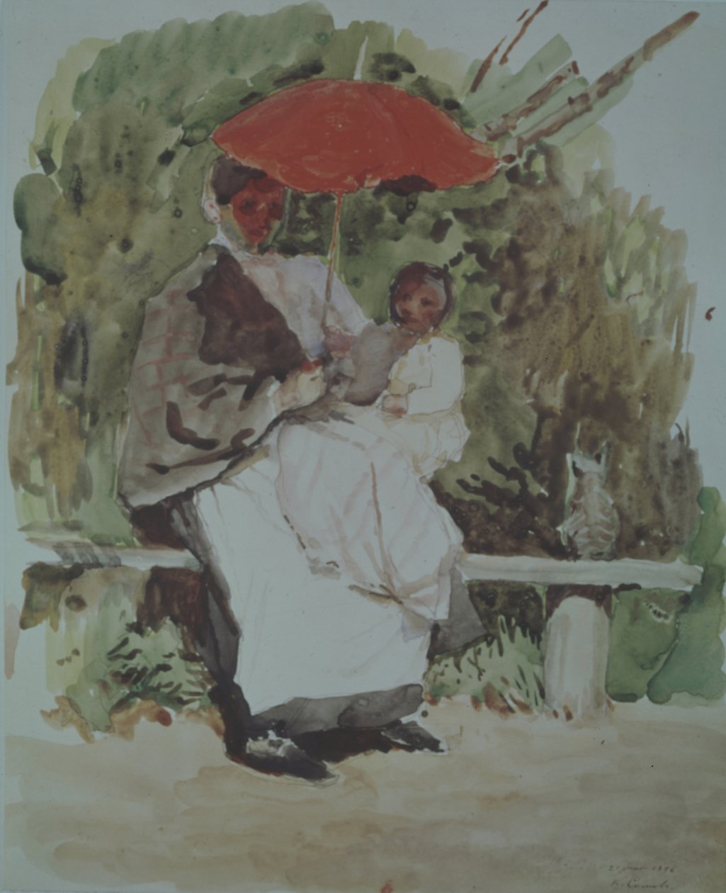 Nővér gyermekkel alkotó: Konstantin Andreevic Somov