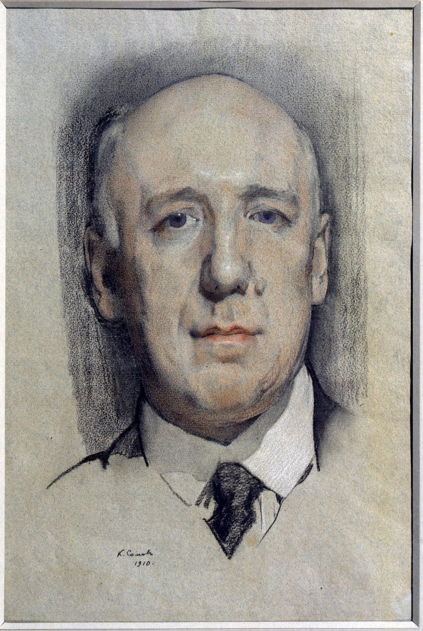 Fjodor Sologub író (Fiodor Sologub) (1863-1927) portréja (Sologub F. szerző portréja). Konstantin (Konsztantyin) Andrejevics Somov (1869-1939) munkája, akvarell papíron alkotó: Konstantin Andreevic Somov