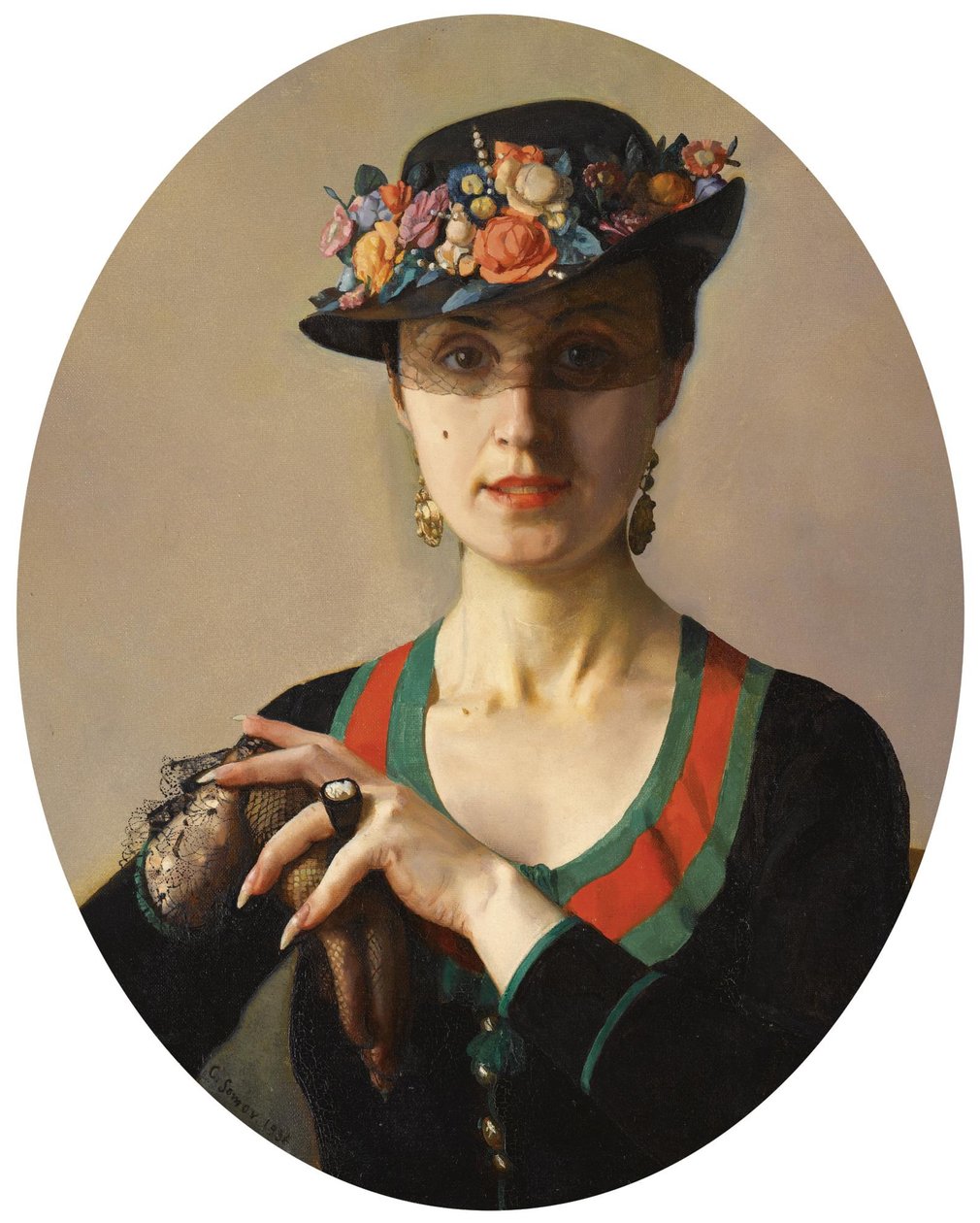 Egy hölgy portréja, 1936 alkotó: Konstantin Andreevic Somov