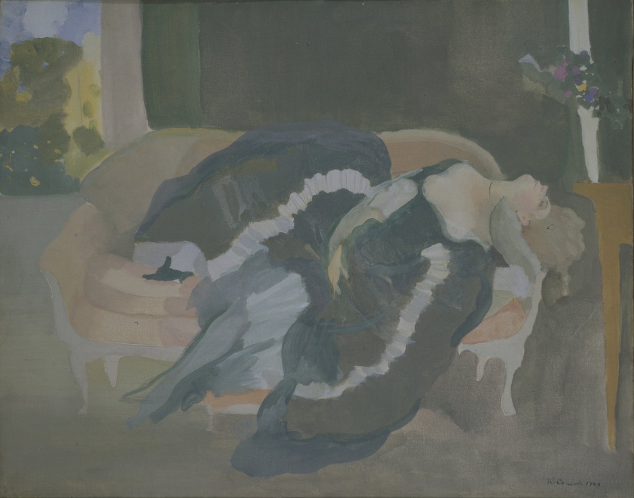 Alvó fiatal nő alkotó: Konstantin Andreevic Somov