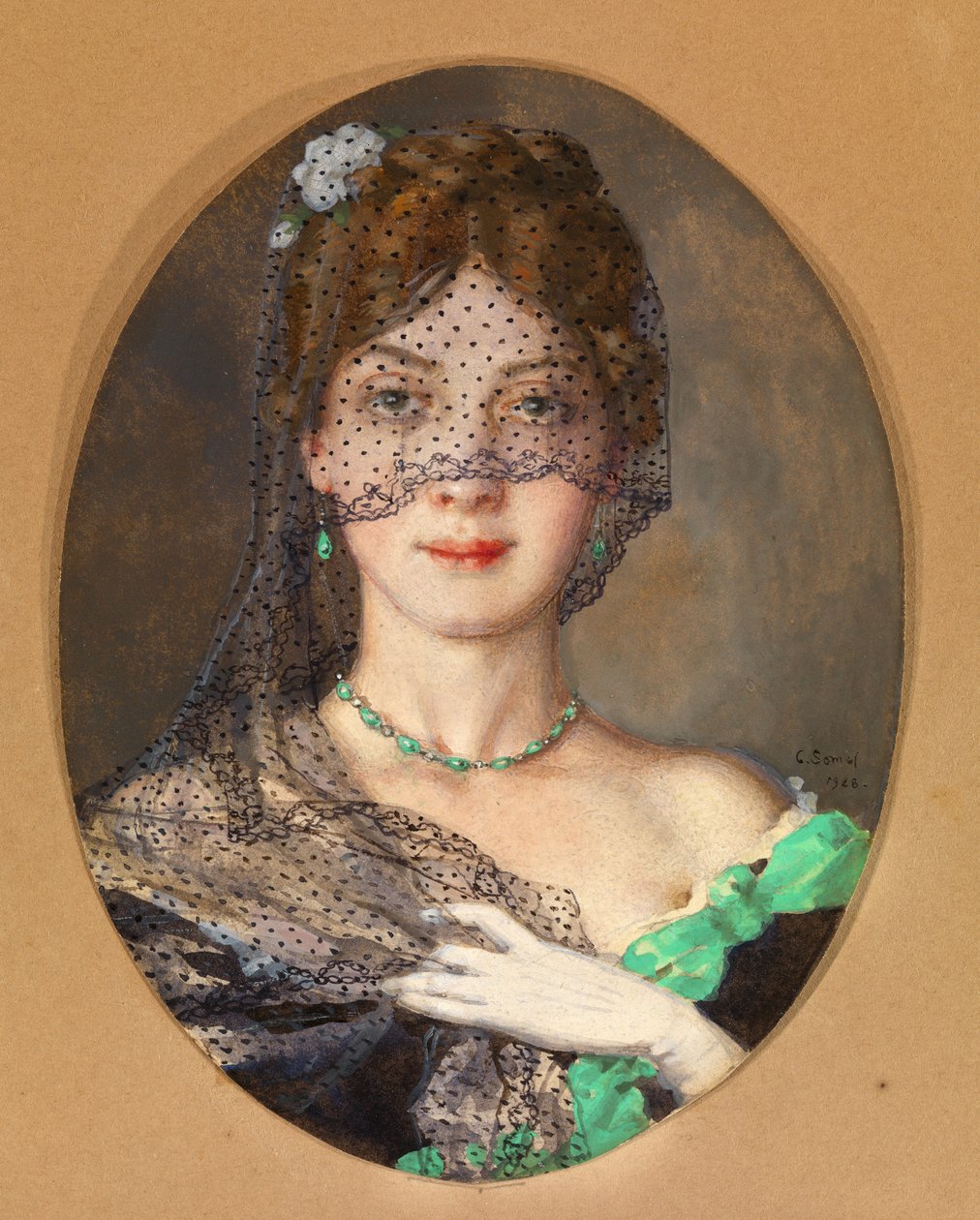 A fátyolos hölgy Manon Lescaut alkotó: Konstantin Andreevic Somov