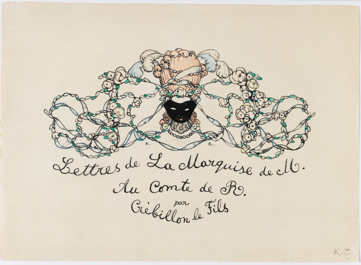 Miniatűr a Le Livre de la Marquise-ból, 1907. alkotó: Konstantin Andreevic Somov