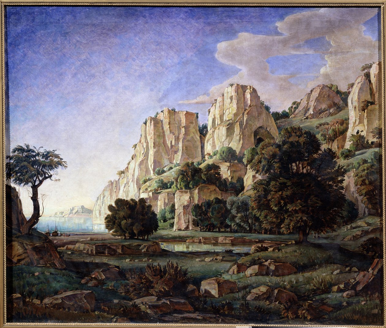 Reggel, krími táj, 1920 körül (olaj, vászon) alkotó: Konstantin Bogayevsky