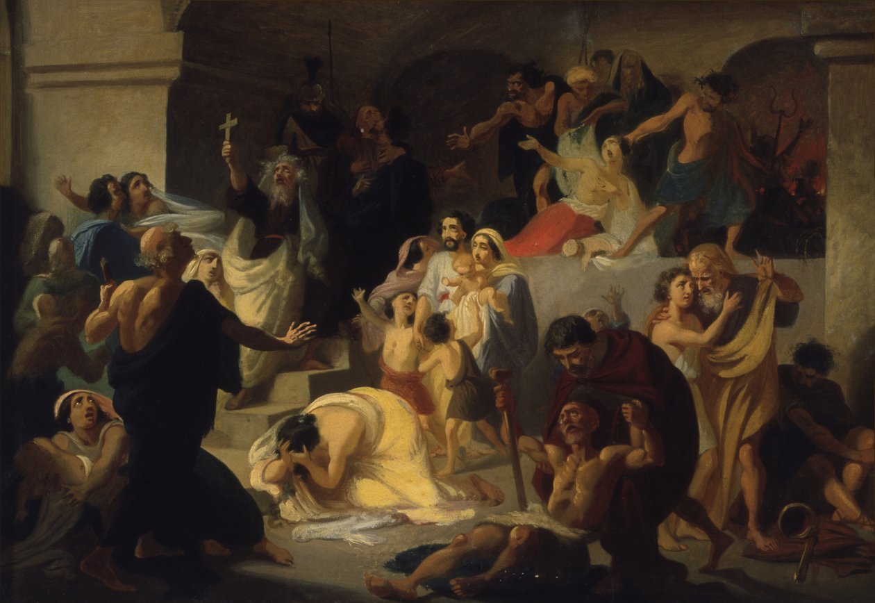 Keresztény mártírok a Colosseumban, 1860-as évek eleje alkotó: Konstantin Dmitrievich Flavitski