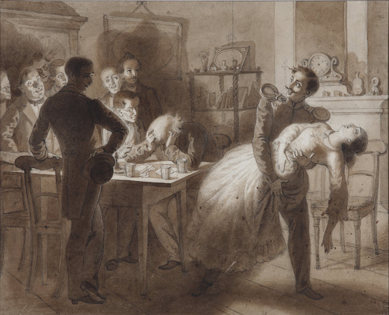Illusztráció M. Lermontov A tambovi kincstárnok felesége című verséhez, 1862 alkotó: Konstantin Dmitrievich Flavitski