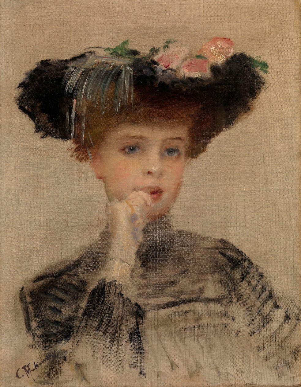 Mode Belle Epoque: "La Parisienne" - Konsztantyin Jegorovics Makovszkij (Konsztantin Makovszkij) festménye (1839-1915) alkotó: Konstantin Egorovich Makovsky