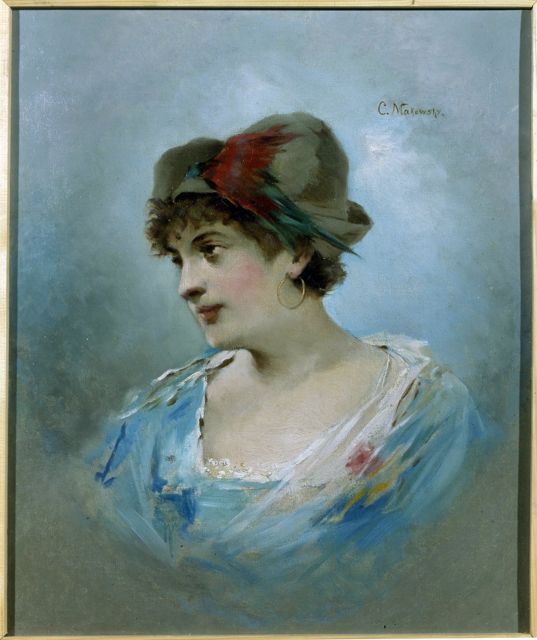 Marie Petipa balerina (1857-1930) portréja (Marie Petitpa balett-táncos portréja). Konsztantyin Jegorovics Makovszkij (Konsztantin Makovszkij) (1839-1915) festménye, olaj, vászon, 1900 körül. 20. századi orosz művészet. Állami Színházi és Múzeumi Múzeum alkotó: Konstantin Egorovich Makovsky